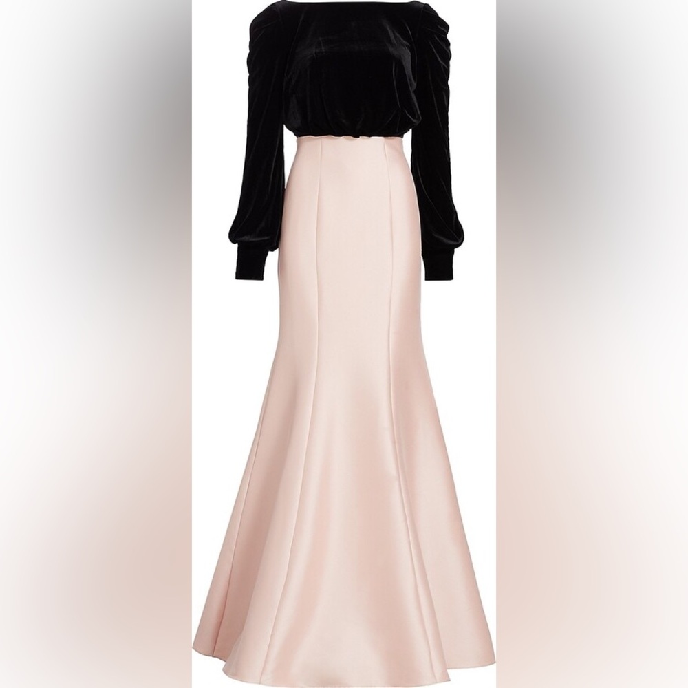 Badgley Mischka Party In The Back Two-Tone Gown - Picture 4 of 14